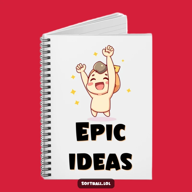 Funny Baseball Journal: Joyful Character Hit Notebook, Perfect Funny Gift