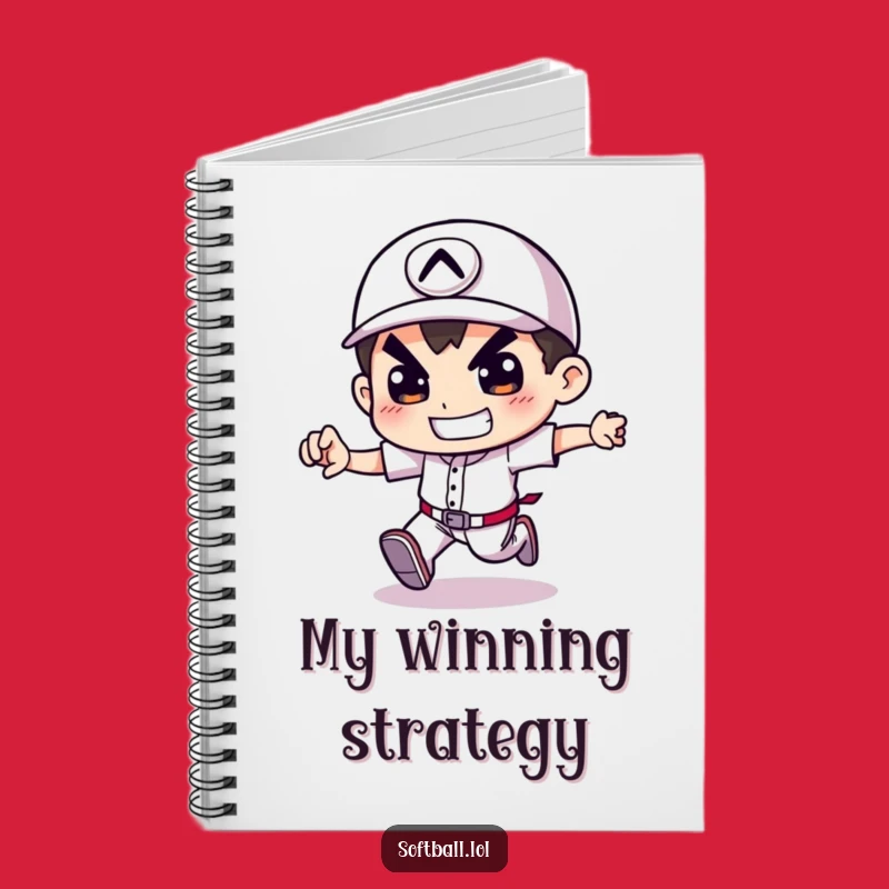 Funny Baseball Notebook - Determined Runner Journal for Ideas, Great Funny Gift