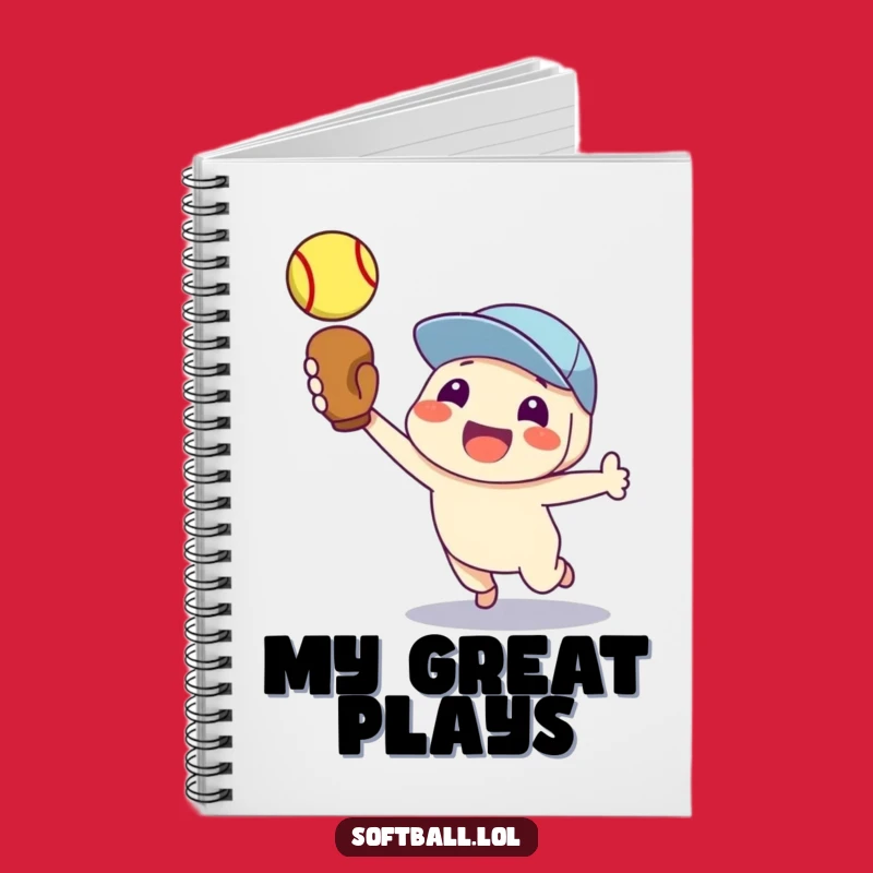 Funny Softball Journal: Proud Character Catch Notebook, Perfect Funny Gift