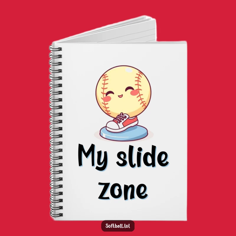 Funny Softball Sliding Notebook - Hilarious Journal for Sports Lovers