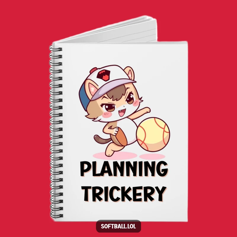 Funny Softball Tricks Notebook: Mischievous Character Dribble, Perfect Funny Gift