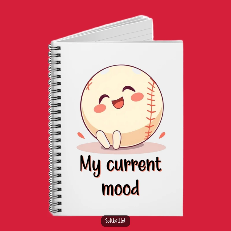 Energetic Softball Notebook: Funny Rolling Glee, Perfect for Notes Gift