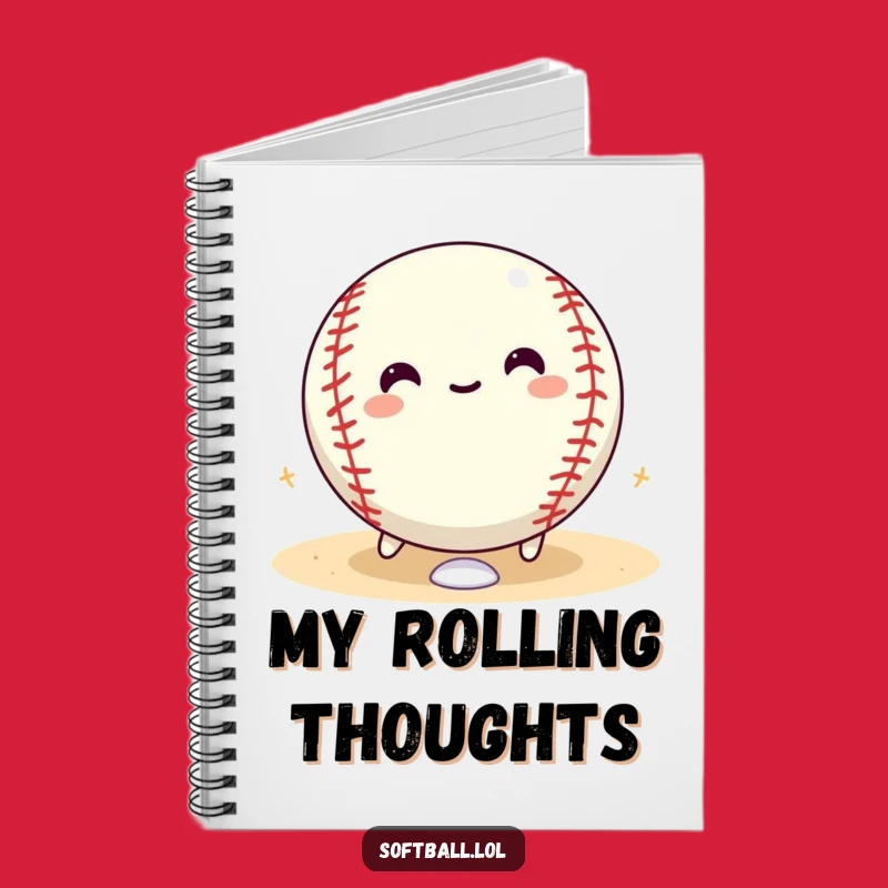 Funny Softball Idea Notebook: Glee Rolling Bases Journal
