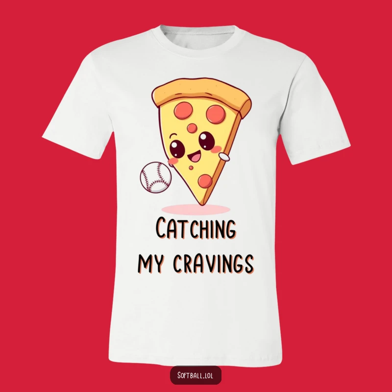 Funny Pizza Baseball T-Shirt - Goofy & Hilarious Gift for Foodies