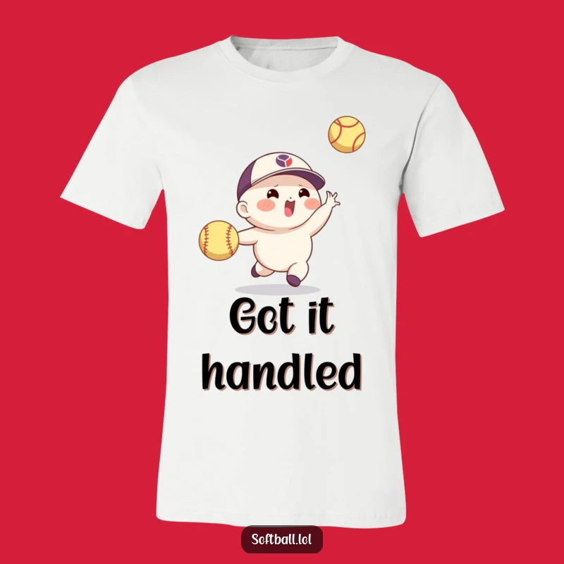 Funny Softball Catch T-Shirt: Agile Character's Skill, Humorous Action Tee, Great Funny Gift