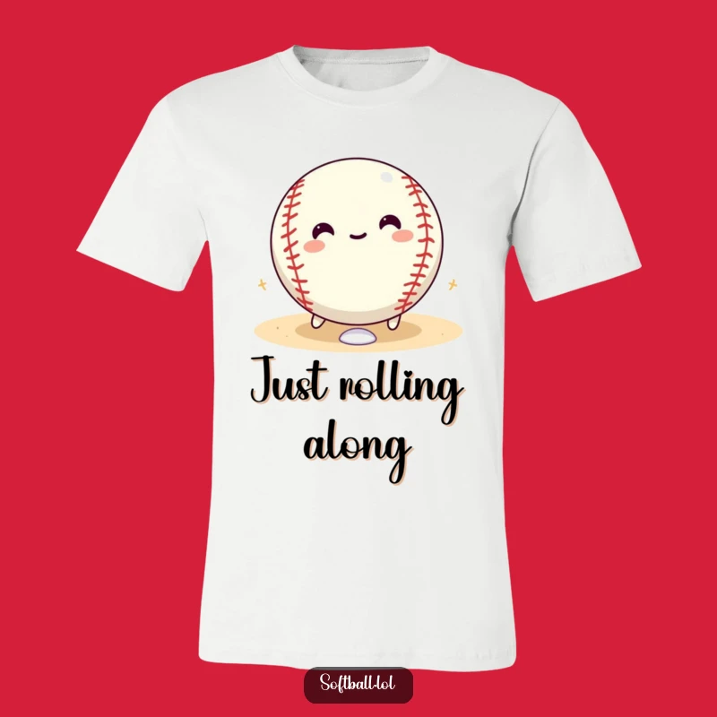Funny Softball Fun Tee: Glee Rolling Around Bases Shirt