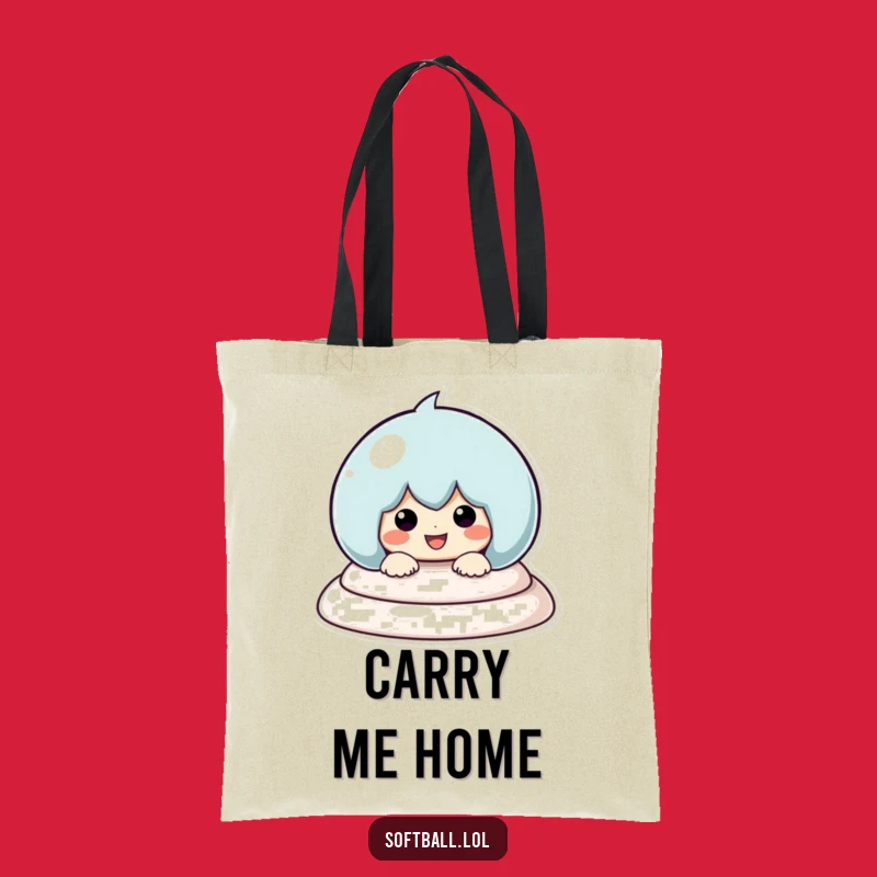 Funny Sliding Baseball Tote Bag: Kawaii Character Sports Bag, Wonderful Funny Gift