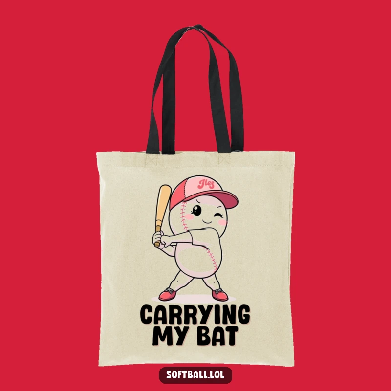 Funny Softball Tote Bag: Confident Swinger Style, Great Funny Gift