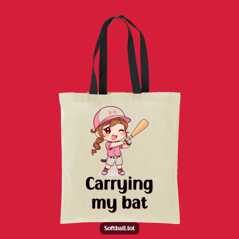 Funny Softball Swing Tote Bag: Carry Your Gear, Perfect Gift