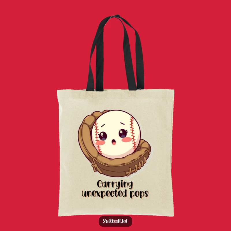 Funny Softball Surprise Tote Bag: Carry Your Gear with Humorous Flair