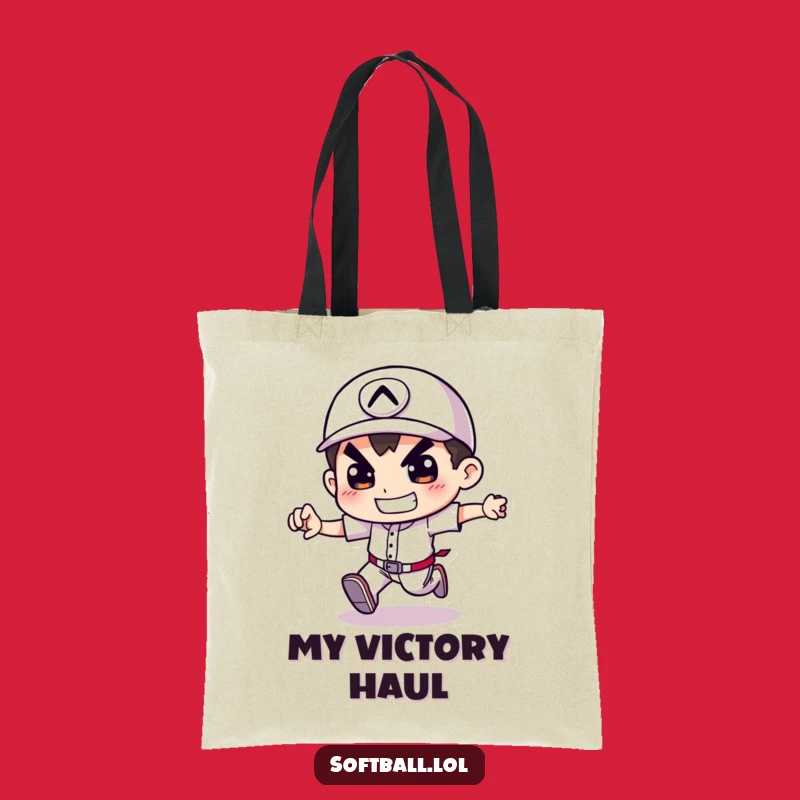 Funny Baseball Tote Bag - Stylish Determined Runner Carry-All, Funny Gift