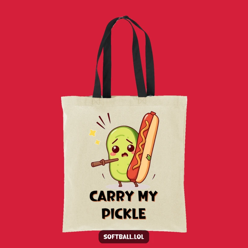 Funny Pickle vs Hot Dog Tote Bag: Carry Your Laughs with This Foodie Gift!