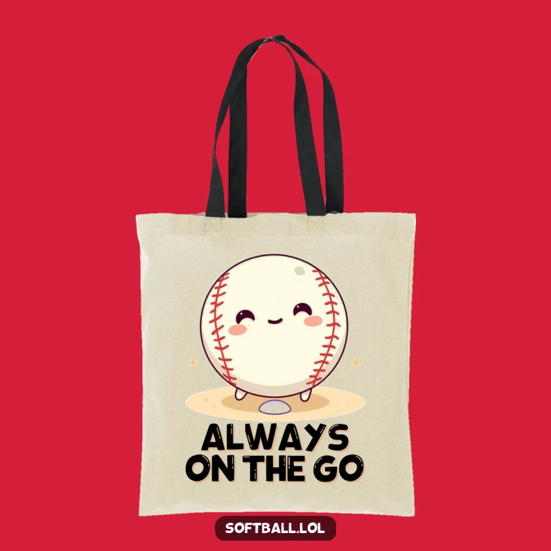 Funny Softball Carry-All Bag: Glee Rolling Bases Tote