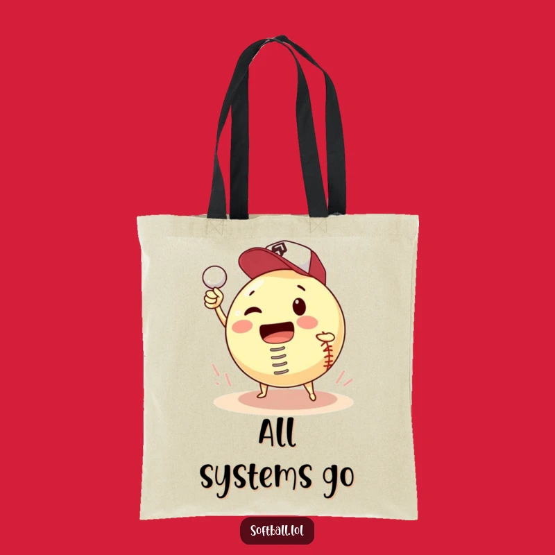 Funny Tote Bag: Hilarious Spring Softball Pitching Design - Practical Gag Gift