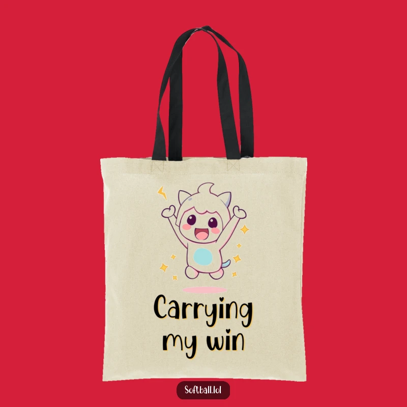 Funny Victory Jump Tote Bag: Kawaii Character Celebration Bag, Wonderful Funny Gift